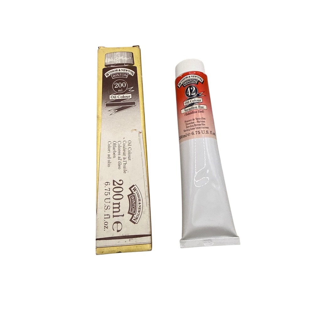 Winsor & Newton Winton Oil Colour Vermilion Hue 42 200ml Made‎ in UK READ MORE